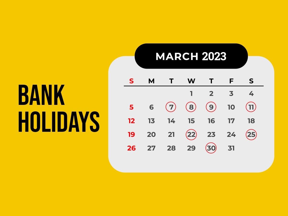 Bank Holidays In March 2023